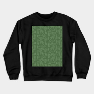 Sage Green Evergreen Scene  - Monochrome - Cozy Winter Collection Crewneck Sweatshirt